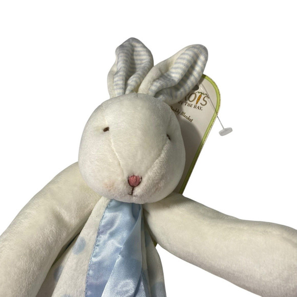 Bunnies by the Bay Lovey NEW Security Blanket Plush Stuffed Rabbit Carrots Baby - Picture 4 of 12